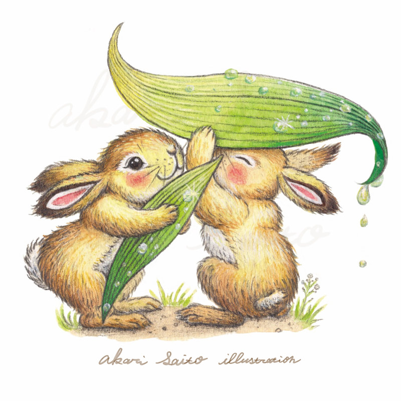 動物のイラスト・水彩＋鉛筆編