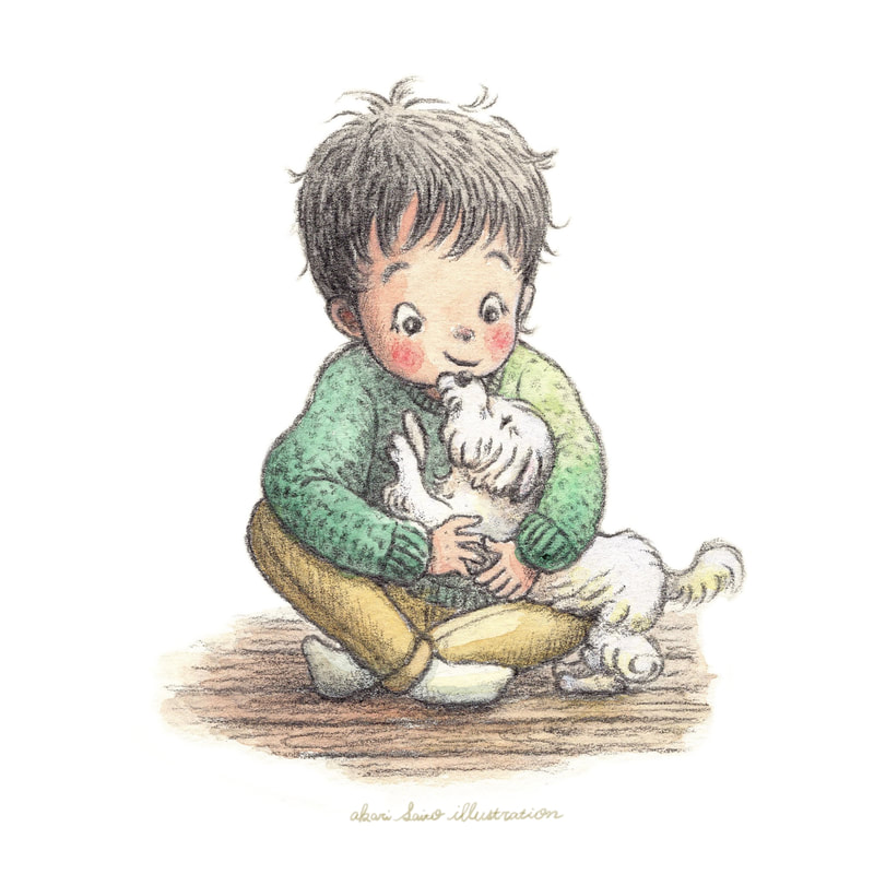 こどものイラストとHow to draw・水彩＋鉛筆編